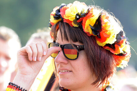Fanmeile beim UEFA-Fußball-Europameisterschaft 2016 Spiel Deutschland gegen Nordirland in Berlin