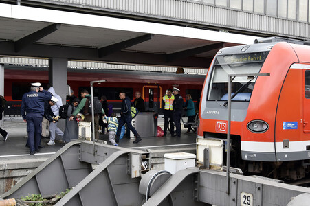Ankunft der Flüchtlinge am Hauptbahnhof München
