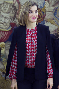 Königin Letizia im Palacio de la Zarzuela in Madrid