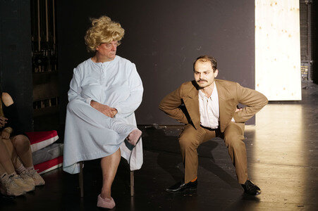 Theaterprobe 'Die stillen Trabanten' in Berlin