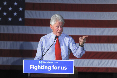 Wahlkampfrede von Bill Clinton in Edison