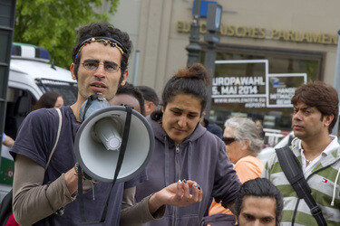 Refugees Demonstration vom Pariser Platz zum Kanzleramt, Berlin