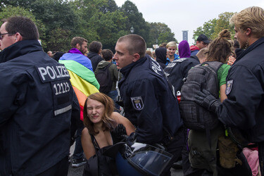 Gegendemonstration zum 'Marsch für das Leben', Berlin