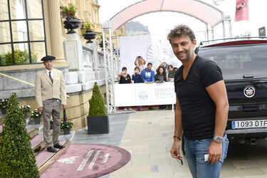 Ankunft von Jonas Kaufmann beim San Sebastian Film Festival 2014