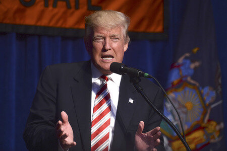 Wahlkampfrede von Donald Trump in New York