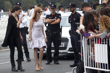 Ankunft von Jessica Chastain beim San Sebastian Film Festival 2014