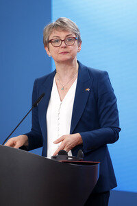 Pressekonferenz mit Johann Wadephul und Yvette Cooper in Berlin