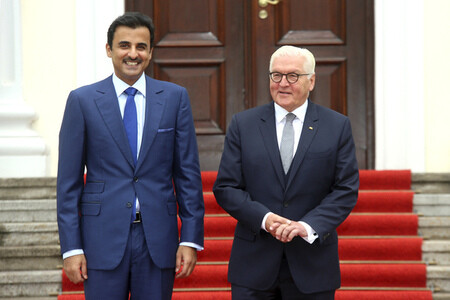 Empfang von Tamim bin Hamad Al Thani in Berlin