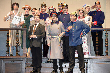 Theaterprobe 'Der Hauptmann von Köpenick' in Berlin