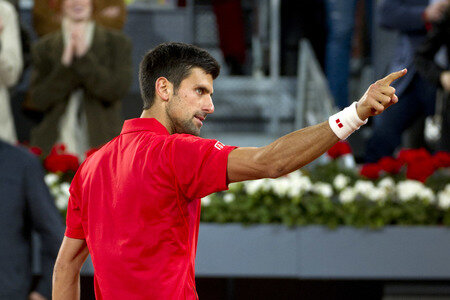 Tennis Match Novak Djokovic vs Kei Nishikori in Madrid