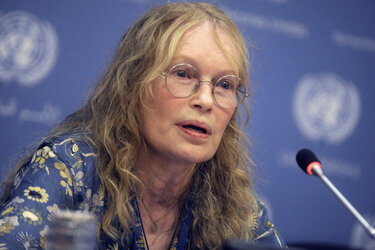 Mia Farrow Pressekonferenz, New York
