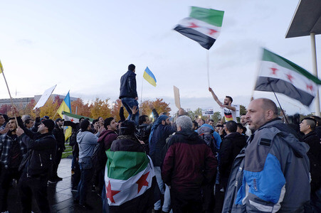 Demo gegen Putin in Berlin