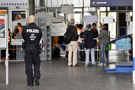 Ankunft der Flüchtlinge am Hauptbahnhof München