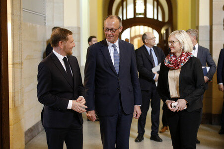 Antrittsbesuch von Bundeskanzler Friedrich Merz im Freistaat Sachsen in Dresden