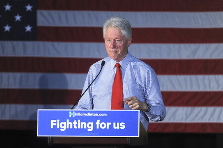 Wahlkampfrede von Bill Clinton in Edison
