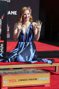 Hand and Footprint Ceremony mit Jassica Chastain in Los Angeles