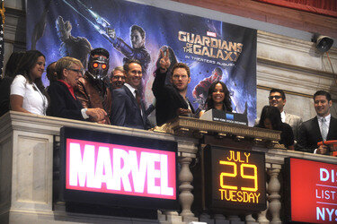 'Guardians Of The Galaxy' Cast im New York Stock Exchange