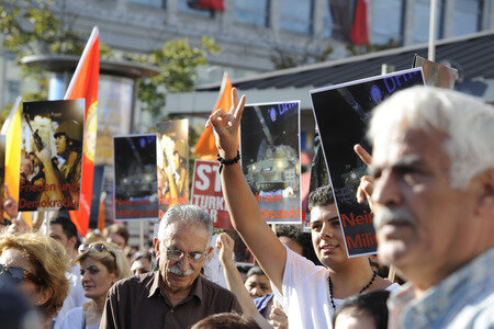 Protest gegen das Vorgehen der türkischen Regierung nach dem gescheiterten Militärputsch