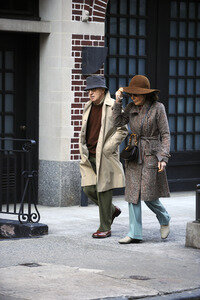 Woody Allen bei Dreharbeiten in New York