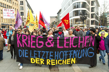 Demonstration gegen die EZB, Frankfurt