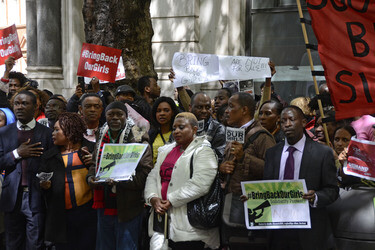 Protest gegen die Entführung von über 200 nigerianischen Mädchen, London