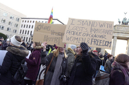 Protest gegen Donald Trump in Berlin