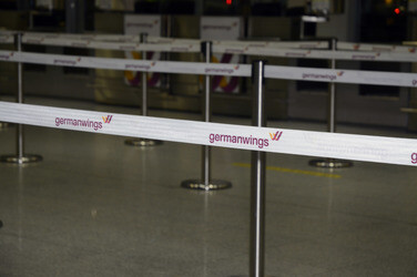 Flughafen Düsseldorf nach Flugzeugunglück
