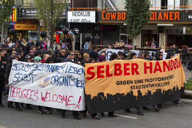 Hausbesetzer-Demo auf St. Pauli, Hamburg