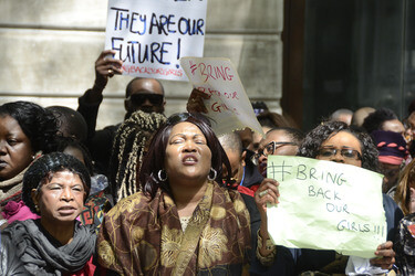 Protest gegen die Entführung von über 200 nigerianischen Mädchen, London