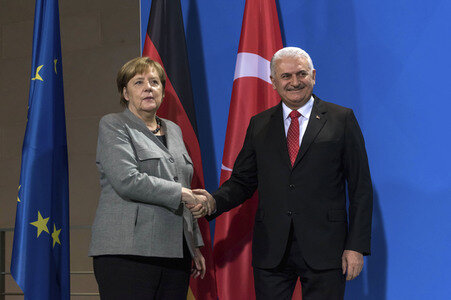 Pressekonferenz mit Angla Merkel und Binali Yildirim in Berlin