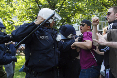 Demonstration für das Bleiberecht der Flüchtlinge aus der Gerhart-Hauptmann-Schule, Berlin