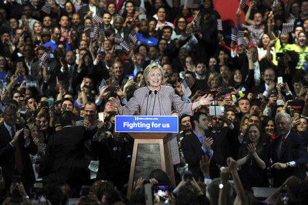 Hillary Clinton bei der NY State Democratic Primary Victory Celebration in New York