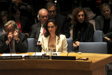 Angelina Jolie bei einer Sitzung des UN-Sicherheitsrates, New York