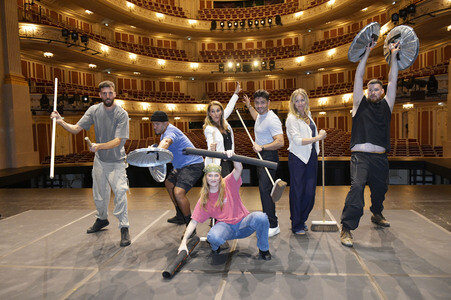 Photocall mit der Perkussion-Band Stomp in Berlin