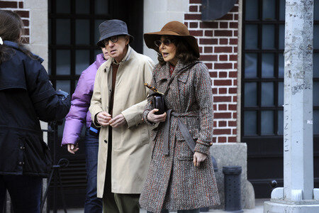 Woody Allen bei Dreharbeiten in New York