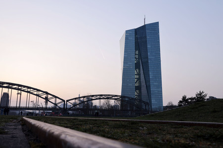 Die Europäische Zentralbank in Frankfurt