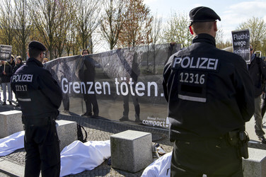 Campact-Aktion 'Europas Grenzen töten', Berlin