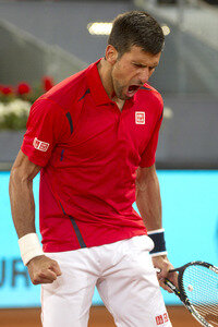 Tennis Match Novak Djokovic vs Milos Raonic in Madrid