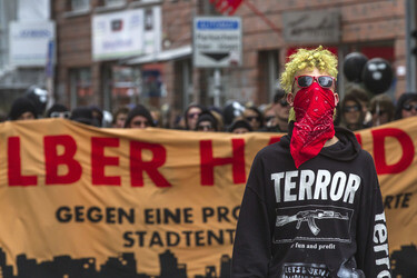 Hausbesetzer-Demo auf St. Pauli, Hamburg