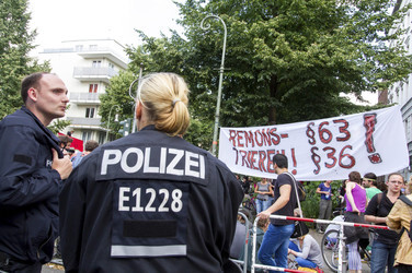 Demonstrationen gegen Räumung der besetzten Gerhart-Hauptmann-Schule, Berlin