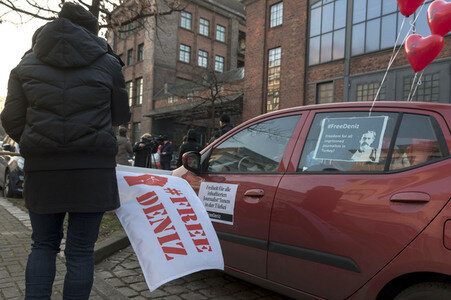 Autokorso für die Freilassung von Deniz Yücel in Berlin
