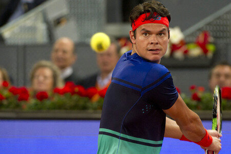 Tennis Match Novak Djokovic vs Milos Raonic in Madrid