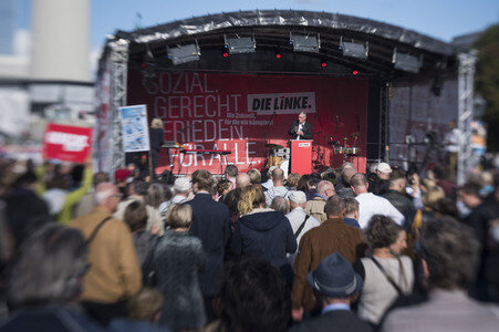 Wahlkampfveranstaltung der LINKEN in Berlin