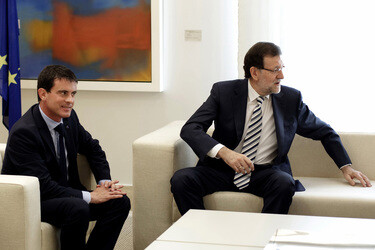 Manuel Valls besucht Mariano Rajoy, Madrid