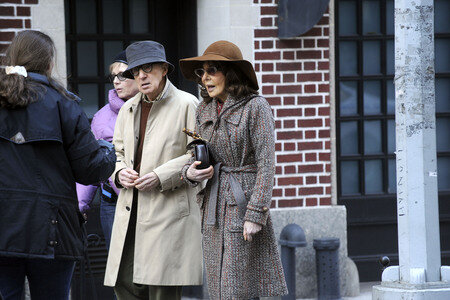 Woody Allen bei Dreharbeiten in New York