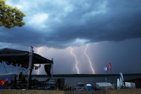 Gewitter beim Helene Beach Festival in Frankfurt