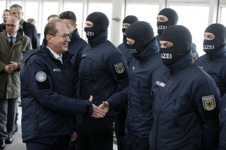 Indienststellung der Drohnenabwehreinheit der Bundespolizei in Ahrensfelde