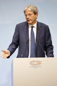 G20 Pressekonferenz von Paolo Gentiloni in Hamburg