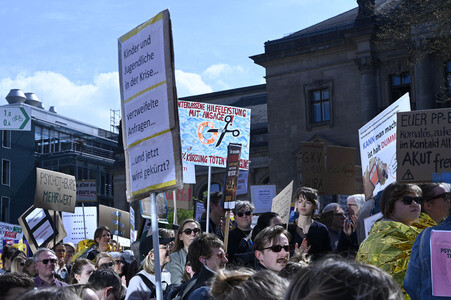Großdemonstration von Psychotherapeuten gegen geplante Honorarkürzungen in Berlin