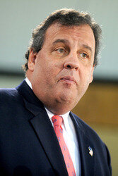 Chris Christie trifft Sandy-geschädigte Hausbesitzer, Manahawkin